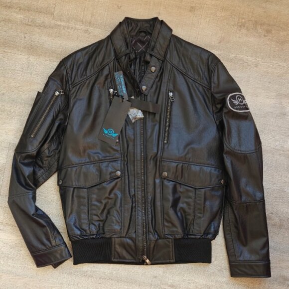 Leather Aviation Jacket - Stephan/H - Made in Canada! Brand New! - Picture 1 of 6